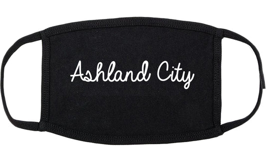 Ashland City Tennessee TN Script Cotton Face Mask Black
