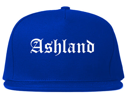 Ashland Kentucky KY Old English Mens Snapback Hat Royal Blue