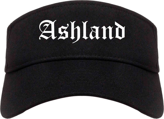 Ashland Kentucky KY Old English Mens Visor Cap Hat Black