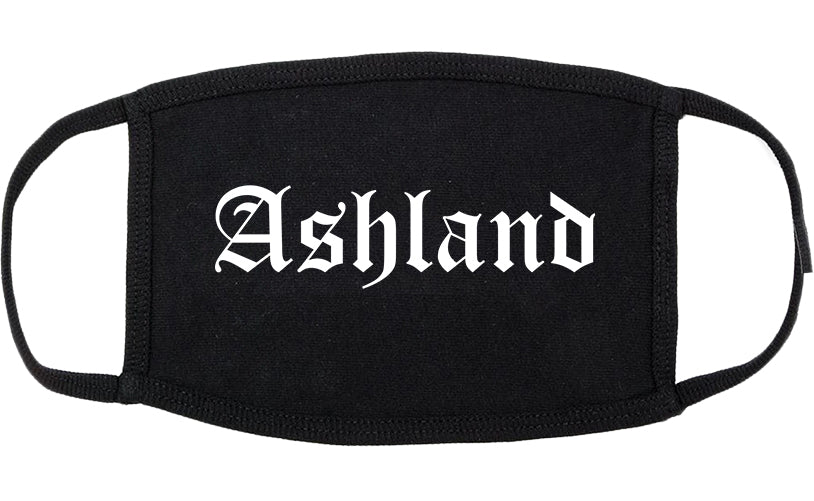 Ashland Oregon OR Old English Cotton Face Mask Black