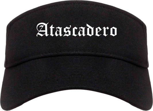 Atascadero California CA Old English Mens Visor Cap Hat Black
