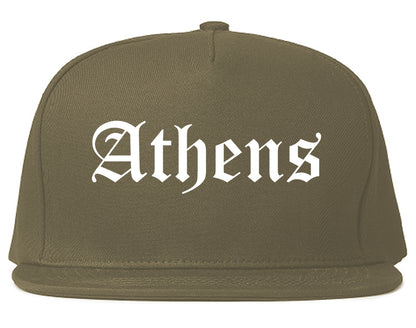 Athens Alabama AL Old English Mens Snapback Hat Grey