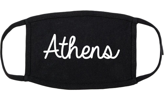 Athens Georgia GA Script Cotton Face Mask Black
