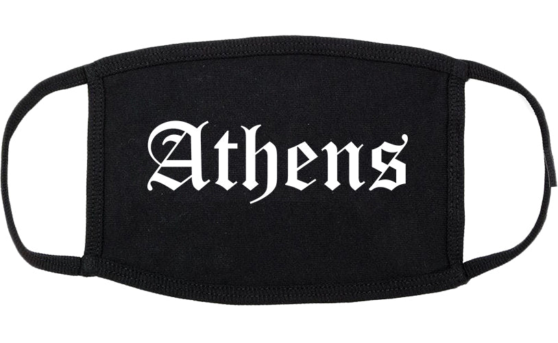 Athens Tennessee TN Old English Cotton Face Mask Black