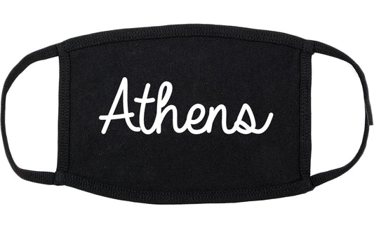 Athens Tennessee TN Script Cotton Face Mask Black