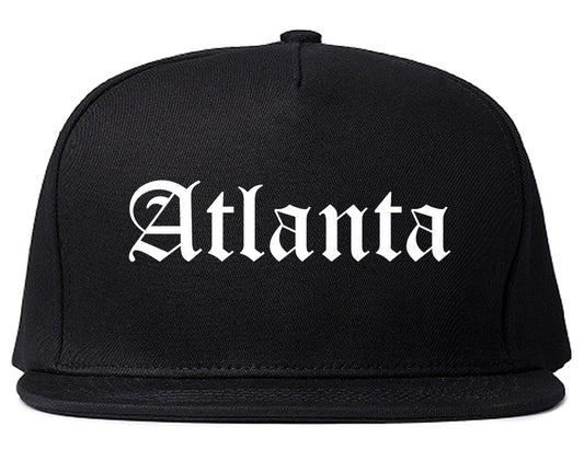 Atlanta Georgia GA Old English Mens Snapback Hat Black