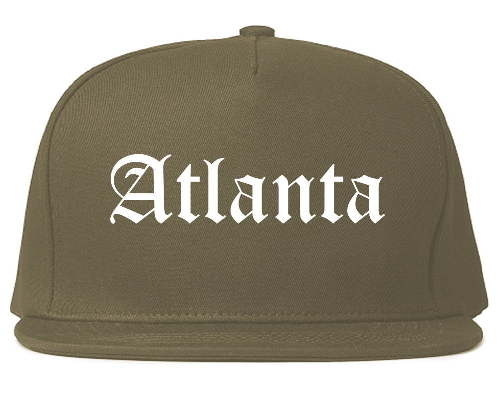 Atlanta Georgia GA Old English Mens Snapback Hat Grey