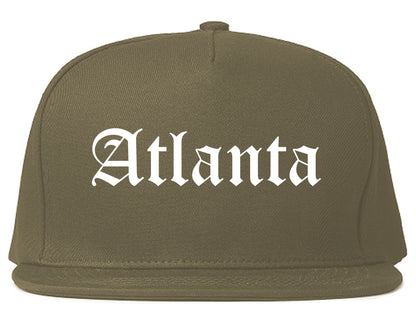 Atlanta Georgia GA Old English Mens Snapback Hat Grey