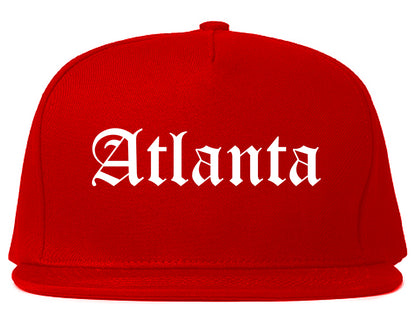 Atlanta Georgia GA Old English Mens Snapback Hat Red