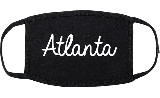 Atlanta Georgia GA Script Cotton Face Mask Black