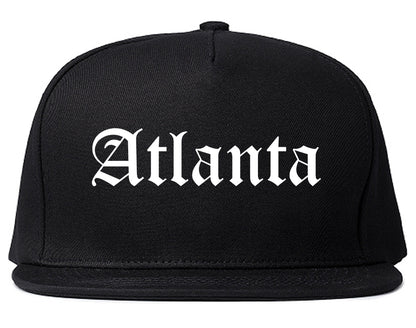Atlanta Texas TX Old English Mens Snapback Hat Black