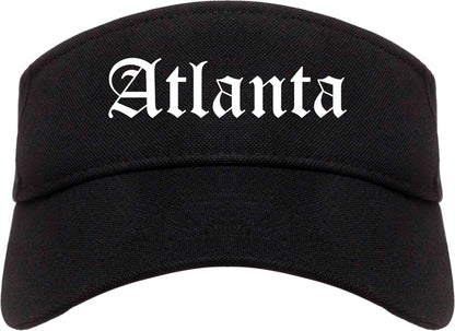 Atlanta Texas TX Old English Mens Visor Cap Hat Black