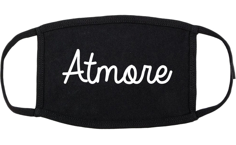 Atmore Alabama AL Script Cotton Face Mask Black