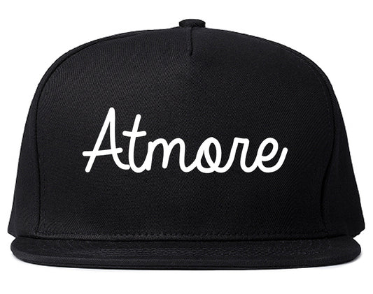 Atmore Alabama AL Script Mens Snapback Hat Black