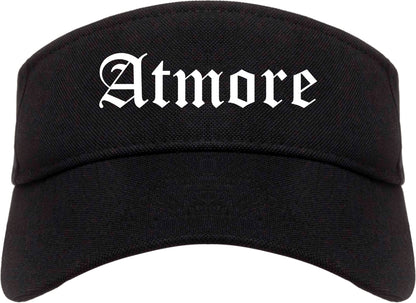 Atmore Alabama AL Old English Mens Visor Cap Hat Black