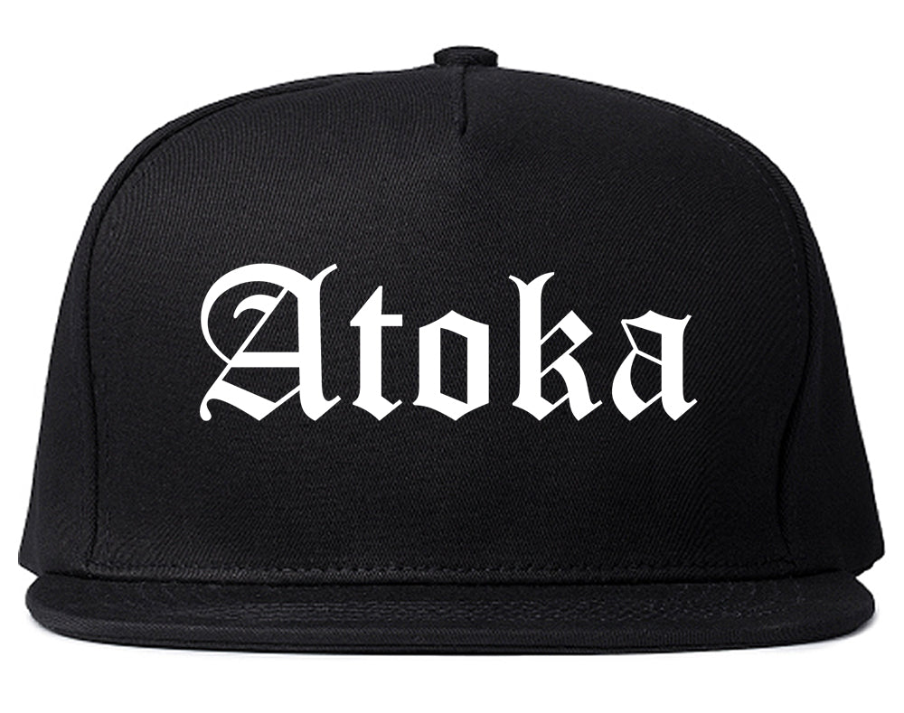 Atoka Tennessee TN Old English Mens Snapback Hat Black