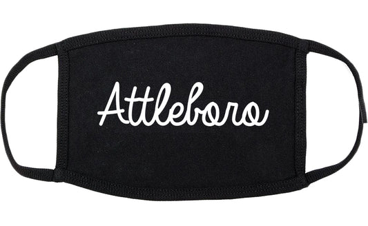 Attleboro Massachusetts MA Script Cotton Face Mask Black