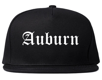 Auburn Georgia GA Old English Mens Snapback Hat Black
