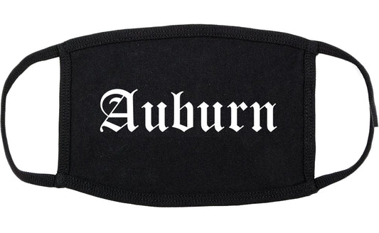 Auburn Indiana IN Old English Cotton Face Mask Black