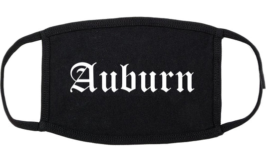 Auburn New York NY Old English Cotton Face Mask Black