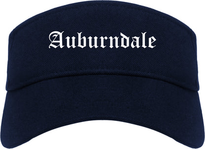 Auburndale Florida FL Old English Mens Visor Cap Hat Navy Blue