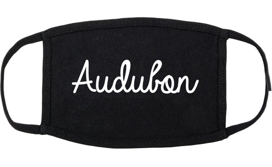 Audubon New Jersey NJ Script Cotton Face Mask Black