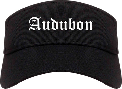 Audubon New Jersey NJ Old English Mens Visor Cap Hat Black