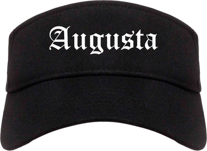 Augusta Georgia GA Old English Mens Visor Cap Hat Black