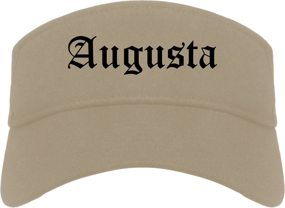 Augusta Georgia GA Old English Mens Visor Cap Hat Khaki