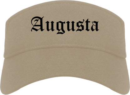 Augusta Georgia GA Old English Mens Visor Cap Hat Khaki