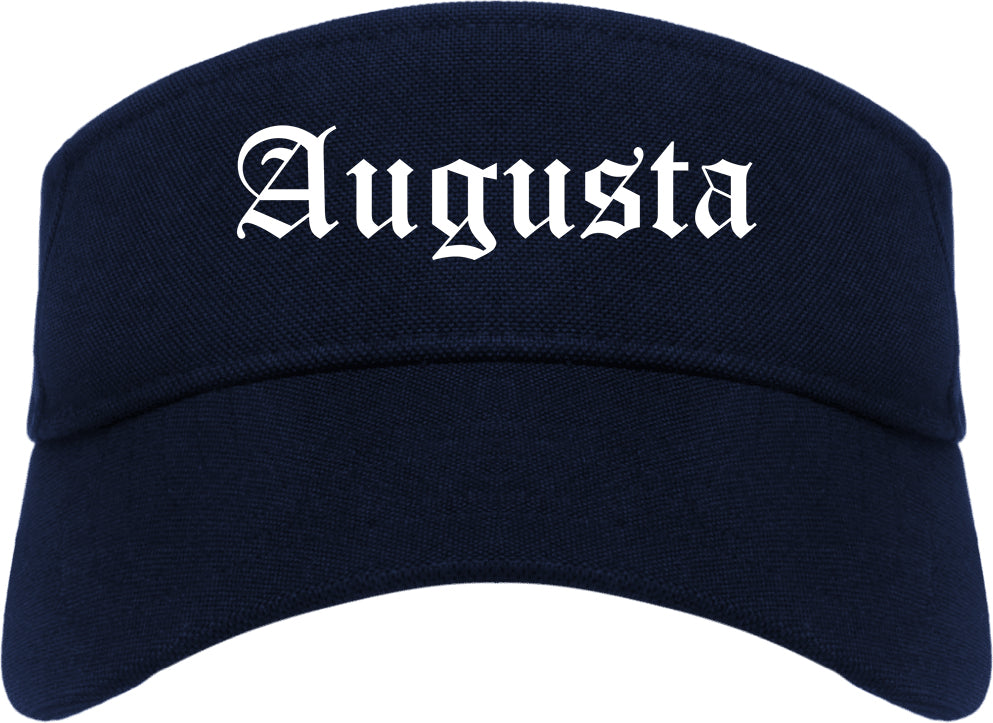 Augusta Georgia GA Old English Mens Visor Cap Hat Navy Blue