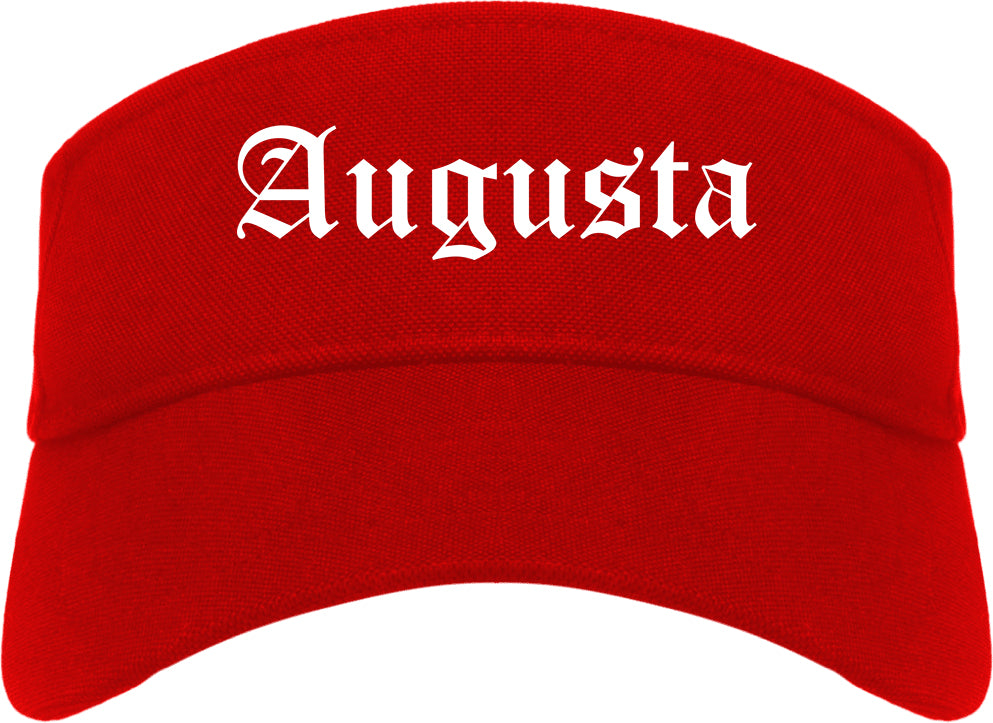 Augusta Georgia GA Old English Mens Visor Cap Hat Red