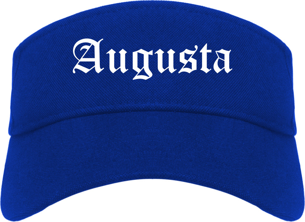 Augusta Georgia GA Old English Mens Visor Cap Hat Royal Blue