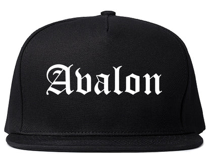 Avalon Pennsylvania PA Old English Mens Snapback Hat Black