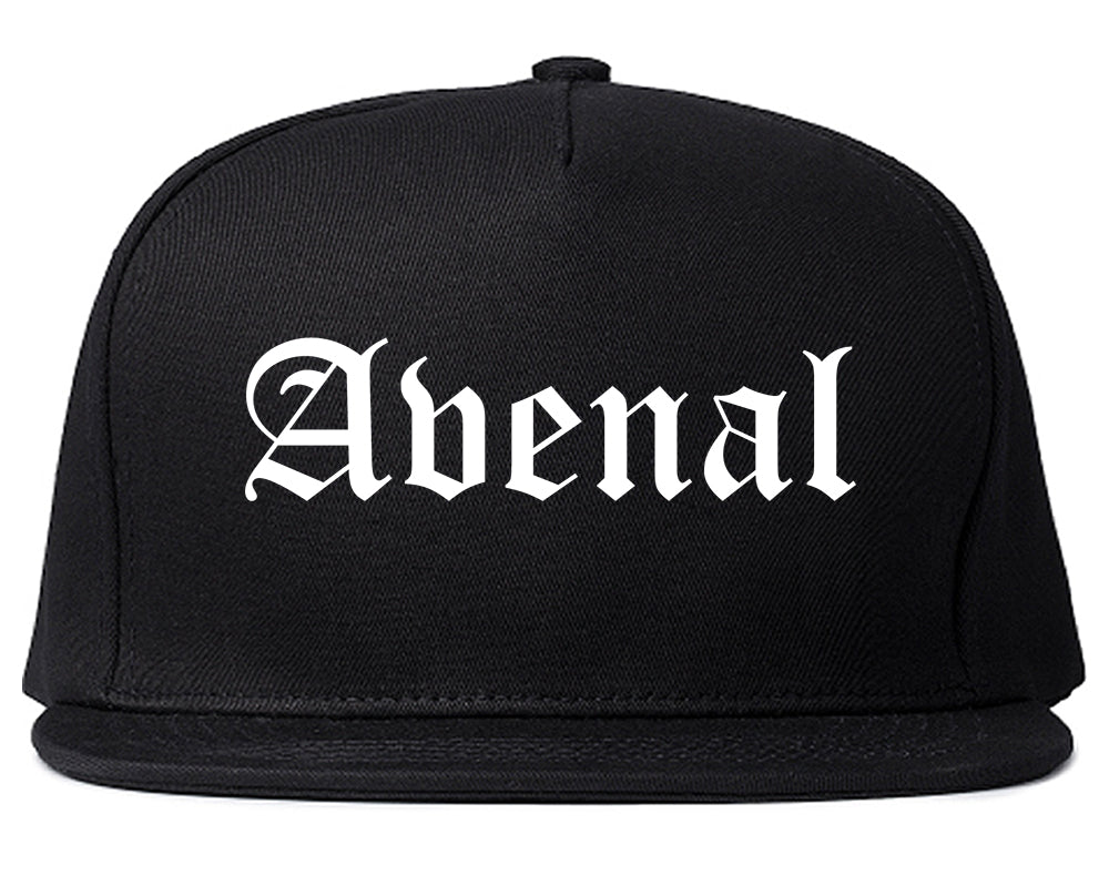 Avenal California CA Old English Mens Snapback Hat Black
