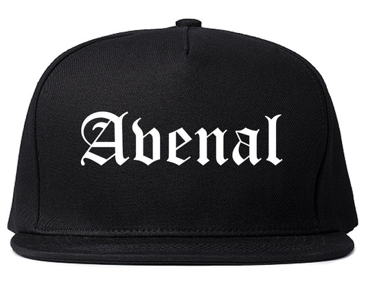 Avenal California CA Old English Mens Snapback Hat Black