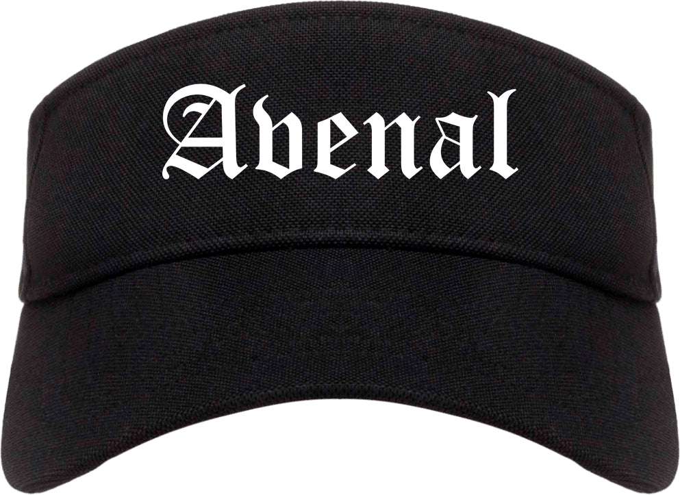 Avenal California CA Old English Mens Visor Cap Hat Black