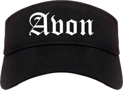 Avon Indiana IN Old English Mens Visor Cap Hat Black