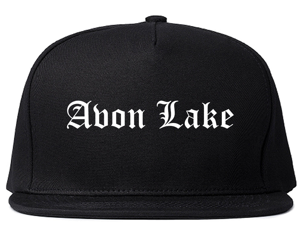 Avon Lake Ohio OH Old English Mens Snapback Hat Black