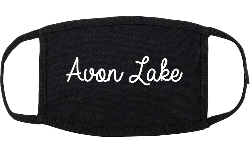 Avon Lake Ohio OH Script Cotton Face Mask Black