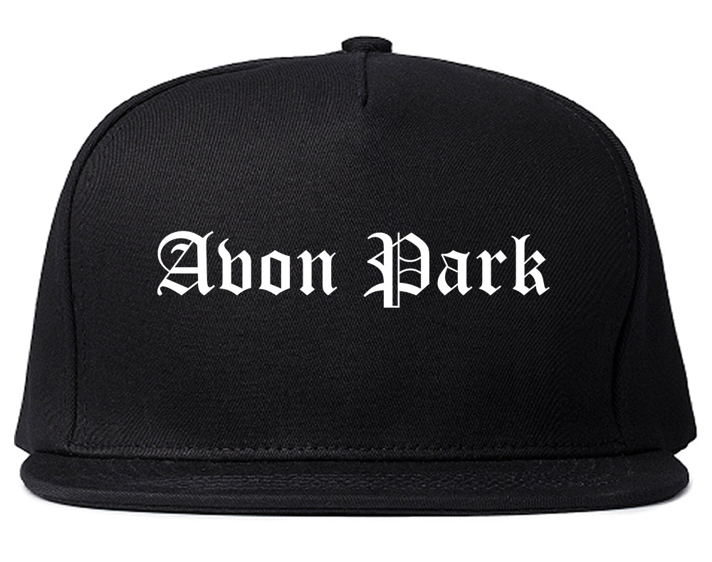 Avon Park Florida FL Old English Mens Snapback Hat Black