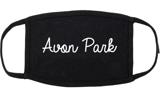 Avon Park Florida FL Script Cotton Face Mask Black