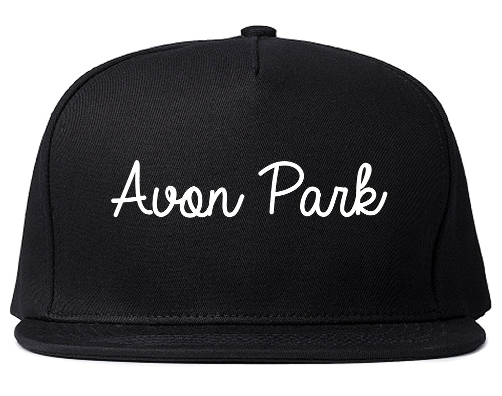 Avon Park Florida FL Script Mens Snapback Hat Black