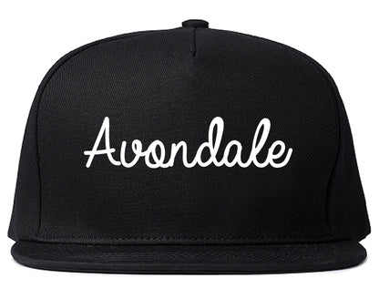 Avondale Arizona AZ Script Mens Snapback Hat Black