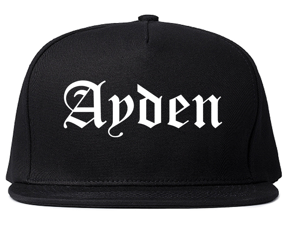 Ayden North Carolina NC Old English Mens Snapback Hat Black