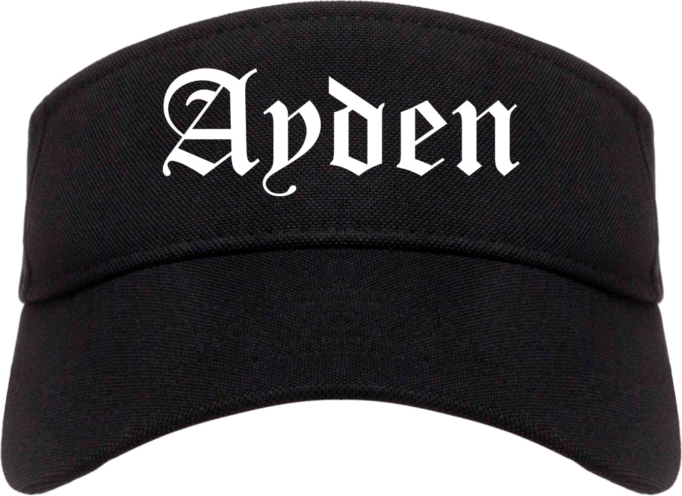 Ayden North Carolina NC Old English Mens Visor Cap Hat Black