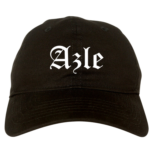 Azle Texas TX Old English Mens Dad Hat Baseball Cap Black