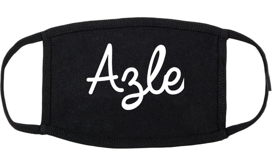 Azle Texas TX Script Cotton Face Mask Black