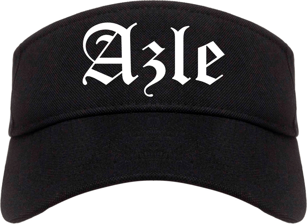 Azle Texas TX Old English Mens Visor Cap Hat Black