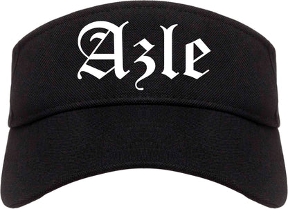Azle Texas TX Old English Mens Visor Cap Hat Black